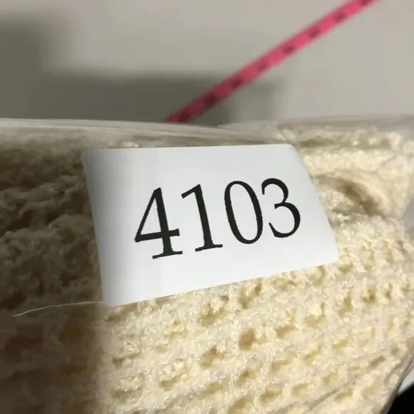 POL Sweater Womens Small Open Knit Pullover Oversized Pocket Sheer Acrylic - Picture 11 of 12